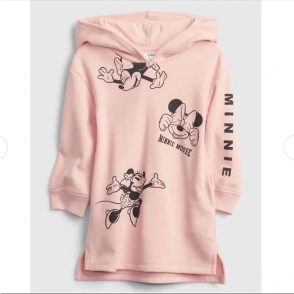 Baby Gap Minnie Mouse Pink Hoodie Sweatshirt Dress 18-24M, Excellent condition